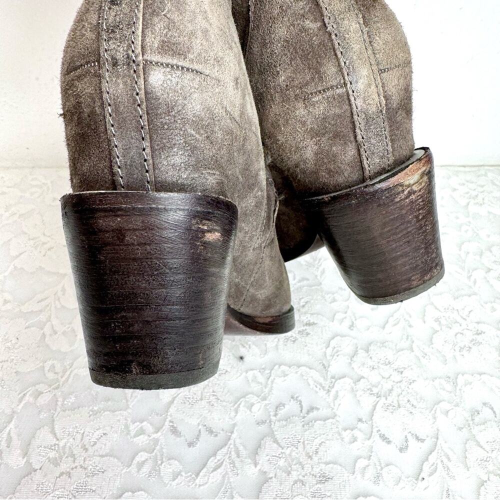 ASH Moka Ankle Booties Leather Heels Zipper Western Boots EU 37.5 | US 7 - 7.5 - Picture 8 of 15